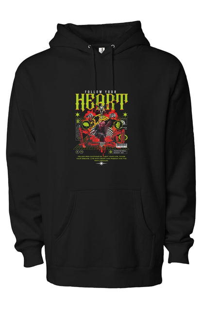 independent heavyweight pullover hoodie two print Follow Ur Heart