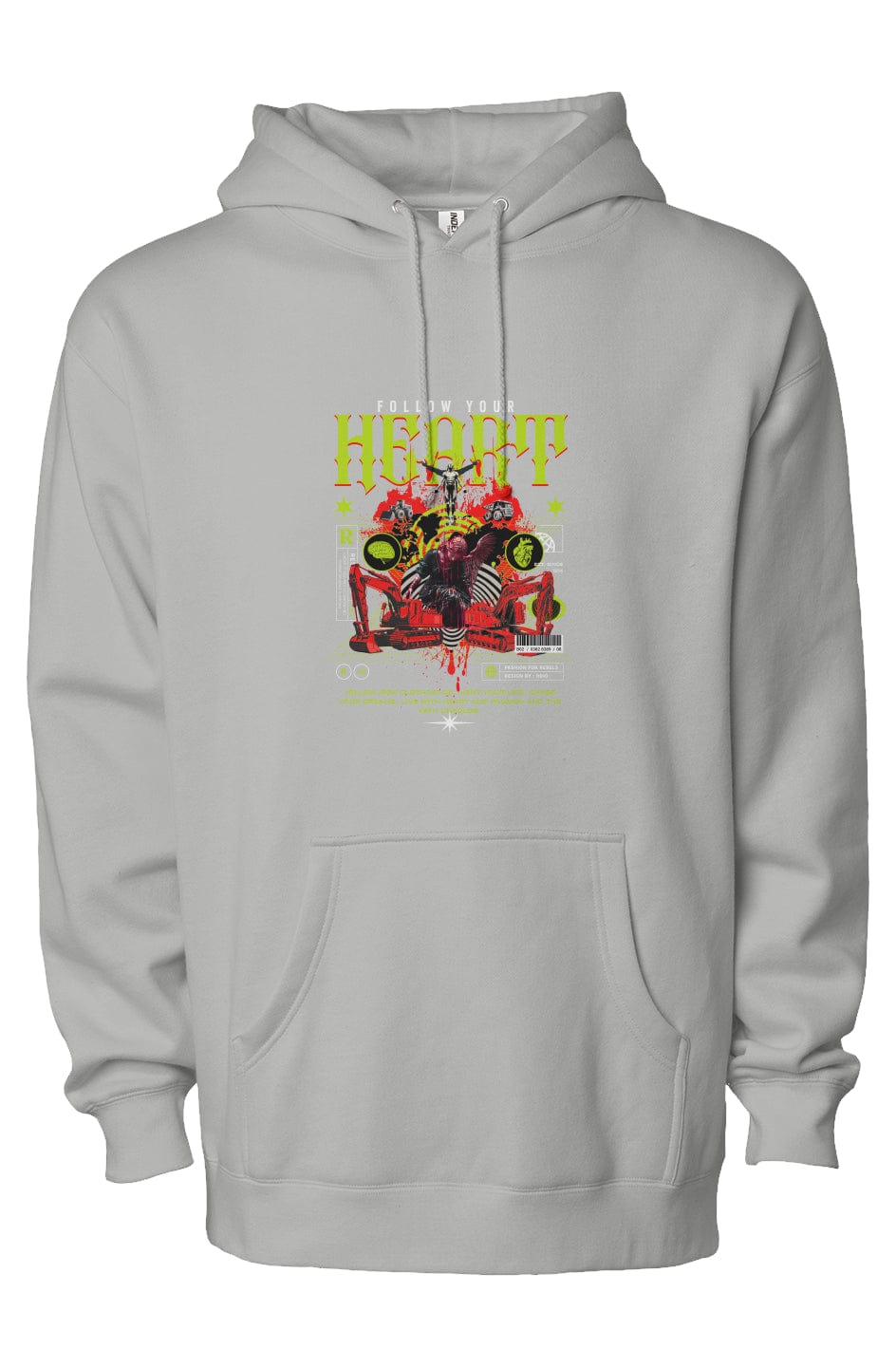 independent heavyweight pullover hoodie two print Follow Ur Heart