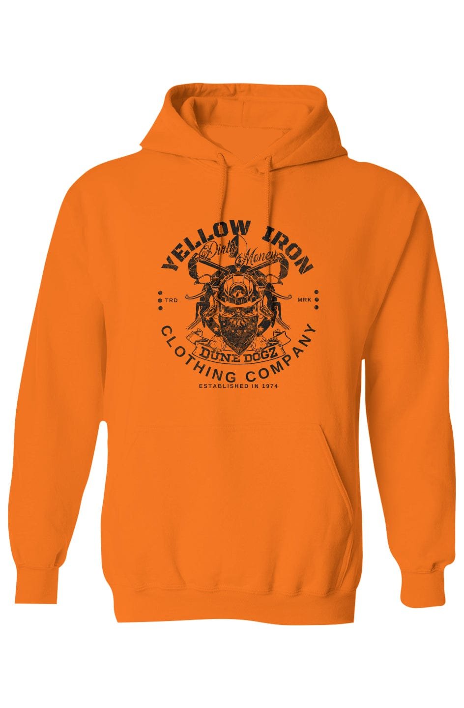 Yellow Iron Clothing High Visibility Hoodie Dune Dog 