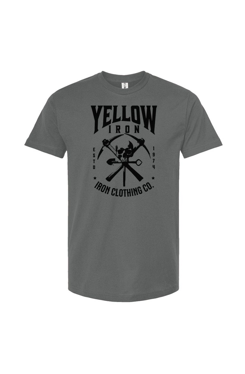 Yellow Iron Clothing T Shirt Skull & Pickaxes