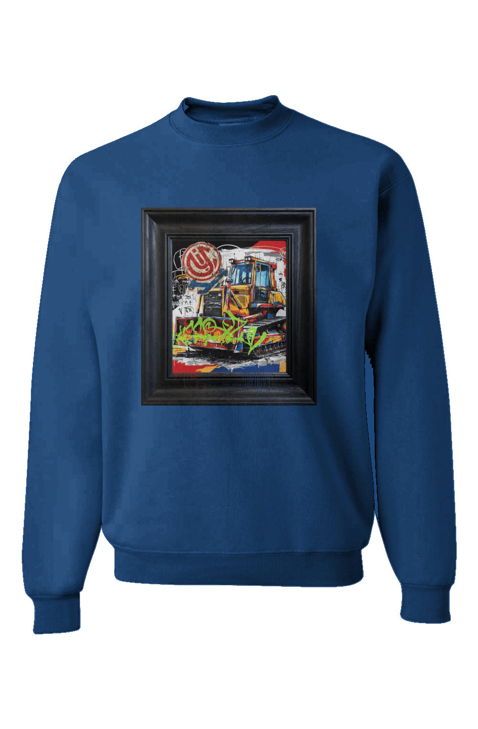 Yellow Iron Dozer Art Sweatshirt